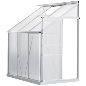 Buitenkas Aluminium Zijkas 192 X 127 X 214 Cm Tuinhuisje Met Raamdeur Plantenhuis Inclusief Funderingskas Tomatenhuis UV- En Weerbestendig 1