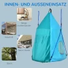 Buitenzonnestschommel Met Tent, Ø100 Cm, In Lengte Verstelbare Touwen, Waterdicht, Belastbaar Tot 150 Kg, Blauwgroen 7