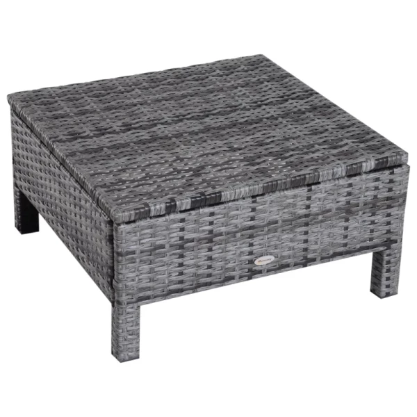  3 St. Tuinbank Tuinmeubelen Lounge Tuinset Zitgroep Rattenmeubel Grijs Poly Rotan + Metalen 2-zits Bank 2 X Krukkussens 5