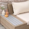  4 St. Luxe Polyrotan Tuinset, Tuinmeubelen, Tuinset, Loungeset, Loungeset, Loungemeubel Inclusief Planken En Bijzettafel, Zitkussen, Bruin 9