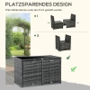  5 Stuks Polyrattan Tuinmeubel Rotan Tuinset Tuinset Bankstel Staalgrijs 6