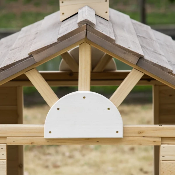  Speelhuis Voor Kinderen, Houten Kinderspeelhuis Met Raam, Brievenbus, Tuinspeelhuis Buiten Met Bloempotrek, Houten Speelhuis Voor 3-7 Jaar, Vurenhout, Naturel, 113 X 94 X 134,5 Cm 8