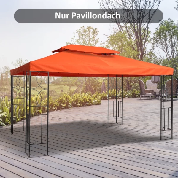  Vervangend Dak Voor Tuinpaviljoenen 3x4m Polyester Coffee 10