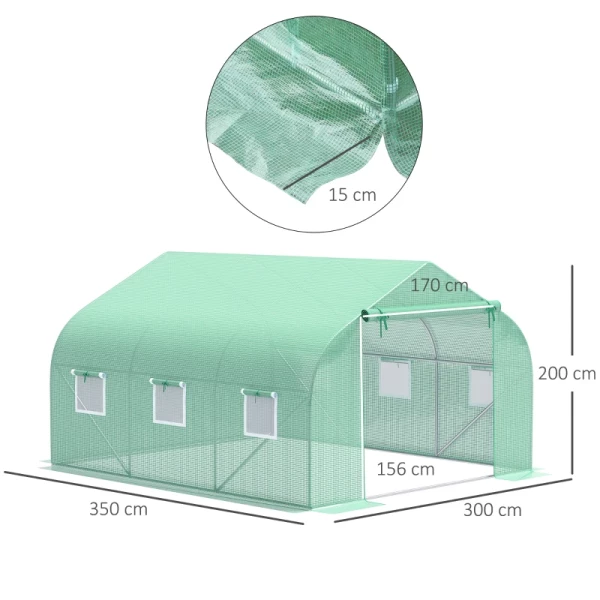 e Foliekas Foliekas Kas Koude Kozijn Plantenhuis Tomatenhuis Zadeldak 350 × 300B × 200H Cm 3