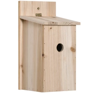 e Nestkasten Set Van 2 Voor Kleine Vogels 15 Cm × 14 Cm × 30 Cm Natuurlijk Dennenhout 1