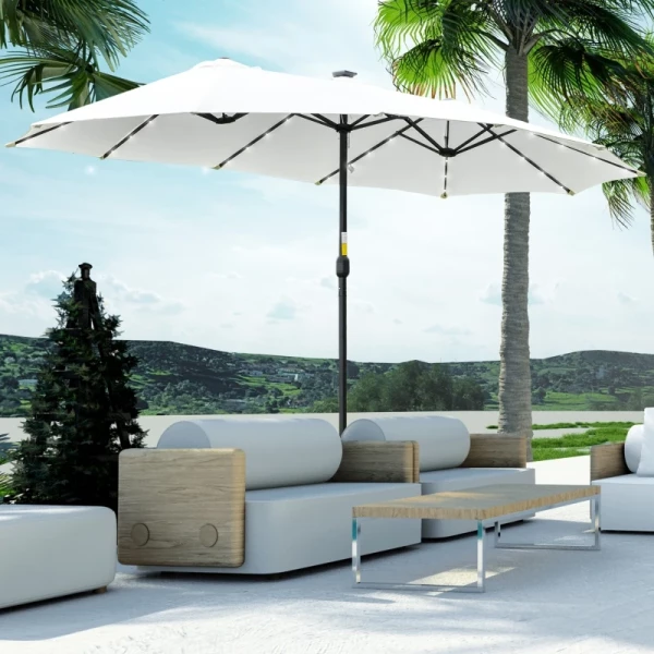 e Parasol Met LED-verlichting 4,5m Diameter 10