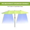 e Parasol, Tuinparasol, Marktparasol, Dubbele Parasol, Terrasparasol Met Handslinger, Groen Ovaal, 460 X 270 X 240 Cm 4