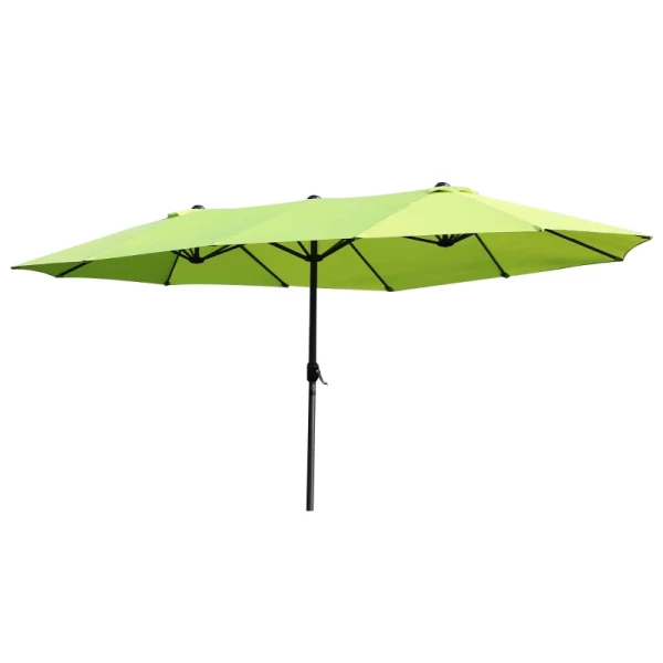 e Parasol, Tuinparasol, Marktparasol, Dubbele Parasol, Terrasparasol Met Handslinger, Groen Ovaal, 460 X 270 X 240 Cm 1