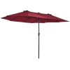 e Parasol, Tuinparasol, Marktparasol, Dubbele Parasol, Terrasparasol Met Zwengel, Wijnrood, Ovaal 460 X 270 X 240 Cm 10