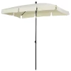 e Parasol, Tuinparasol, Strandparasol, Balkonparasol, Zonwering, Opvouwbaar (crème Wit + Zwart) 11