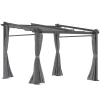 e Pergola, Inclusief Bevestigingsmateriaal, Uitschuifbaar Dak, 2,97 M X 2,95 M X 2,3 M, Donkergrijs 1