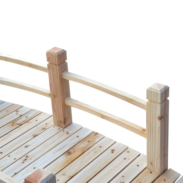 e Tuinbrug Houten Brug Houten Loopbrug Vijverbrug Sierbrug Met Reling Tot 180 Kg Vurenhout Naturel 152,5 X 67 X 48 Cm 7