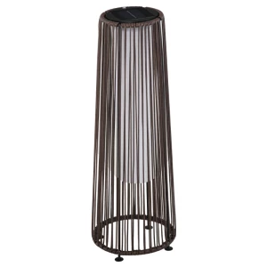 e Tuinlamp, Buitenlamp, Op Zonne-energie, 8 Uur Werking, Automatische Modus, Rotan-look, 21,5 X 21,5 X 61 Cm 1