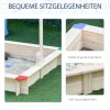 e Zandbak Met Dak Zandbak Kinderzandbak Vurenhout Vloerloos Design Felix Met Neerlaatbaar En Draaibaar Dak Zwengeldak 120 X 120 X 120 Cm Naturel 6