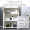  Badkamerkast Badkamerkast Multifunctionele Kast Dressoir Met 3 Planken Verstelbaar Voor Badkamer Hal Entree Spaanplaat Wit + Naturel 60 X 30 X 85 Cm 5