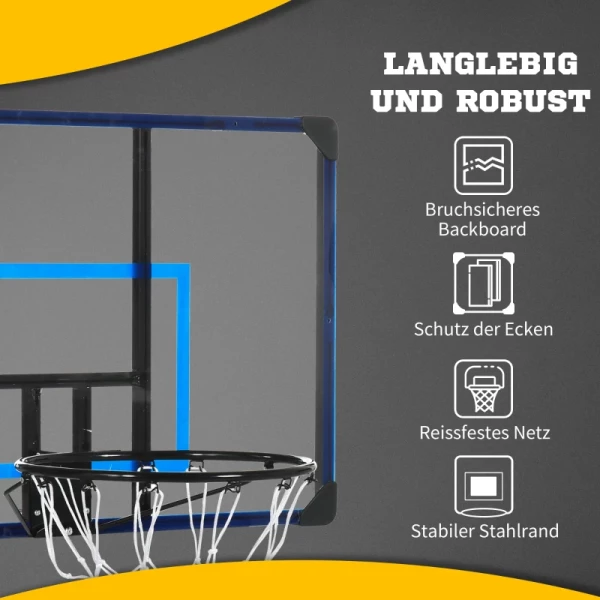  Basketbalring, Universele Wandhouder, Scheurvast Net, Roestvrijstalen Frame, 113 X 61 X 73 Cm 5