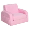  2-in-1 Kinderfauteuil, Minifauteuil, Kinderbank Voor 3-4 Jaar Oud, Ligfunctie, Roze, 47 X 45 X 38 Cm 1