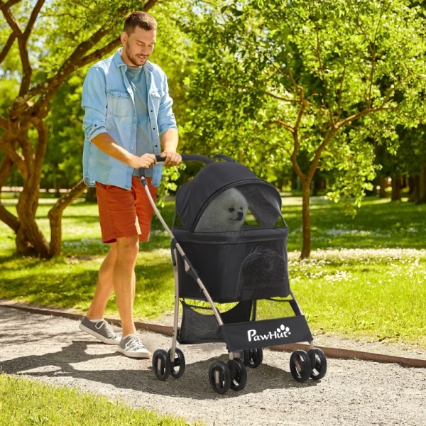  2-in-1 Opvouwbare Hondenwagen En Transportmand 1 Mand 1 Tas 82cm X 49,5cm X 98cm 2