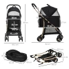  2-in-1 Opvouwbare Hondenwagen En Transportmand 1 Mand 1 Tas 82cm X 49,5cm X 98cm 3