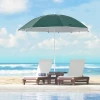  2 In 1 Parasol Parasol Windscherm Strand Shell Donkergroen Φ210xH222cm 10