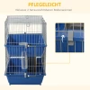  2-laags Kooi Voor Kleine Dieren En Accessoires 72cm X 44cm X 67cm Blauw + Grijs + Zilver 7