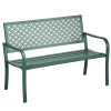  2-zits Metalen Weerbestendige Tuinbank 127cm X 63cm X 83cm Groen 1