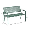  2-zits Metalen Weerbestendige Tuinbank 127cm X 63cm X 83cm Groen 3