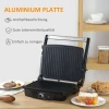  2000W 3-1 Functie Contactgrill Elektrische Grill Voor 4 Sneden Indoor Grill Antiaanbaklaag Tafelgrill Met Regelbare Thermostaat 180 Graden Scharnierend Aluminium Staal Zilver + Zwart 35,1x32,6x15,5 Cm 7