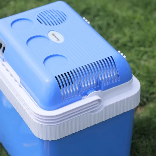  24L Auto Koelkast Koelbox Mini Koelkast Draagbaar DC 12V AC 220V/240V Voor Auto En Camping Blauw 40 X 30 X 43 Cm 9