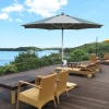  2,7 ​​m Parasol Terrasparaplu Marktparaplu 8 Rib Tuinparaplu Met Zonwering Aluminium Polyester Donkergrijs 2