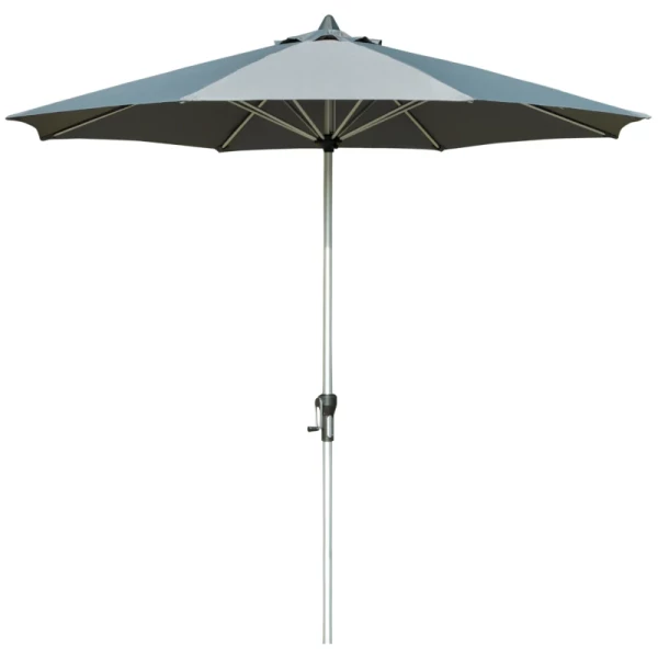 2,7 ​​m Parasol Terrasparaplu Marktparaplu 8 Rib Tuinparaplu Met Zonwering Aluminium Polyester Donkergrijs 1