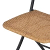  3-delig Poly Rattan Zitgroep Balkonmeubelset Bistroset Balkonset Set 2 Stoelen + Tafel Opklapbaar Tuin Naturel 5