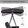  3-zits Tuinschommelstoel Met Luifel Kussen Metaal Polyester Zwart 116 X 206 X 183 Cm 4