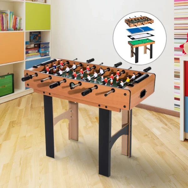 ® 4 In 1 Multi-speltafel, Tafelvoetbal, Tafelvoetbal, Biljart, Tafeltennis, Hockey 2