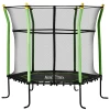  5.3FT Trampoline Voor Kinderen Tuintrampoline Met Veiligheidsnet Nethoes Rubberen Touw Gevoerde Fitnesstrampoline Minitrampoline Met Net Staalgroen 163.5H Cm Tot 60 Kg 1