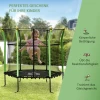  5.3FT Trampoline Voor Kinderen Tuintrampoline Met Veiligheidsnet Nethoes Rubberen Touw Gevoerde Fitnesstrampoline Minitrampoline Met Net Staalgroen 163.5H Cm Tot 60 Kg 4