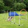  5 St. Dog Agility Set Training Voor Huisdieren Hondentrainingsset Met Hondentunnel Inclusief Tas Gemakkelijk Mee Te Nemen Polyester Plastic Oranje 2