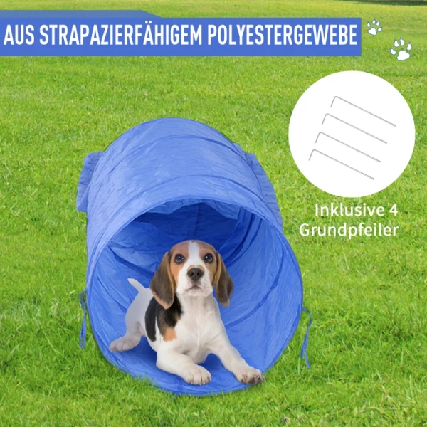  5 St. Dog Agility Set Training Voor Huisdieren Hondentrainingsset Met Hondentunnel Inclusief Tas Gemakkelijk Mee Te Nemen Polyester Plastic Oranje 5