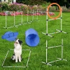  5 St. Dog Agility Set Training Voor Huisdieren Hondentrainingsset Met Hondentunnel Inclusief Tas Gemakkelijk Mee Te Nemen Polyester Plastic Oranje 10