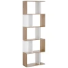  5-Tier Boekenkast 60cm X 24cm X 184.5cm Bruin + Wit 1