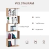  5-Tier Boekenkast 60cm X 24cm X 184.5cm Bruin + Wit 4