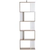  5-Tier Boekenkast 60cm X 24cm X 184.5cm Bruin + Wit 7