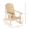  Adirondack Massief Grenen Schommelstoel Natuurlijke Kleur 74 X 97 X 92 Cm 3