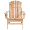  Adirondack Tuinstoel Met Bekerhouder Tuinligstoel Balkonstoel Massief Hout Naturel 72,5 X 97 X 93 Cm 11