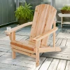  Adirondack Tuinstoel Met Bekerhouder Tuinligstoel Balkonstoel Massief Hout Naturel 72,5 X 97 X 93 Cm 10