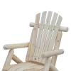  Adirondack Tuinstoel Tuinstoel Houten Stoel Hoge Rugleuning Met Armleuningen Dennenhout Naturel 83 X 68 X 101 Cm 4