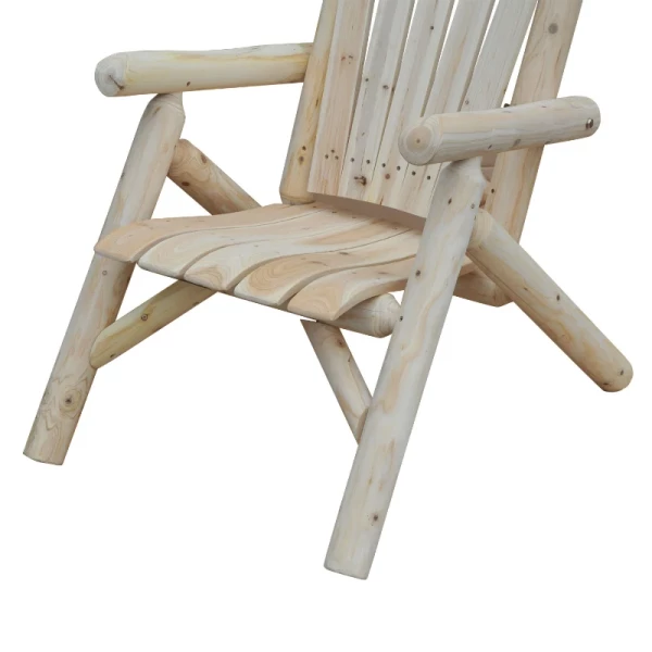  Adirondack Tuinstoel Tuinstoel Houten Stoel Hoge Rugleuning Met Armleuningen Dennenhout Naturel 83 X 68 X 101 Cm 7