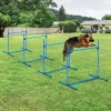  Agility Hurdle Set Slalompalen Hondentrainingsset 4 X Horden, Kunststof, Blauw, 99x65x94cm 2