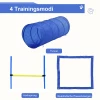  Agility Oefenset Slalomhorde Tunnel Hond Sport Trainingsveld PE+Polyester Blauw+Geel 4