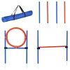  Agility-trainingsapparatuur Voor Honden, Agility-oefenset, Agility-set Voor Honden, Springring Voor Hondenslalom, 3-in-1 Trainingsveld Voor Hondensport, Blauw+rood 1